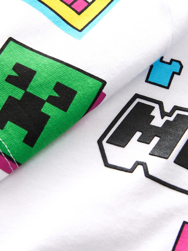 White 100% Cotton Licensed Minecraft T-Shirt (3-16yrs) - Image 3 of 3