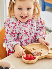 JoJo Maman Bébé Pink Strawberry Deluxe Sleeved Bib - Image 2 of 4