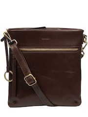 Conkca Cocoa Brown 'Dove' Leather Cross-Body Bag - Image 3 of 6