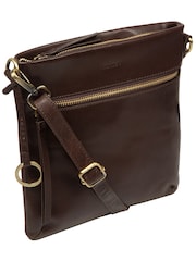 Conkca Cocoa Brown 'Dove' Leather Cross-Body Bag - Image 6 of 6
