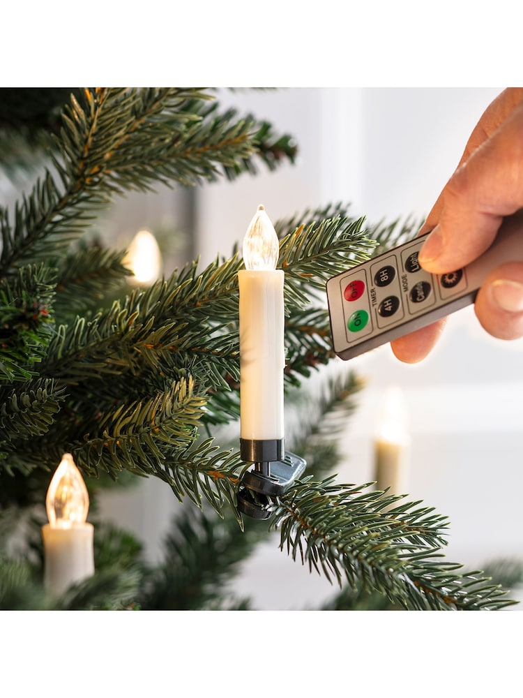 Lights4fun Cream 20 Ivory Christmas Tree Candle Lights - Image 2 of 3