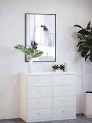 Wiemann Peyton White 8 Drawer Glass Chest - Image 1 of 2