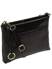 Conkca Black 'Yew' Leather Cross-Body Bag - Image 6 of 6