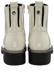 Lotus White Patent Lace-Up Ankle Boots - Image 3 of 4