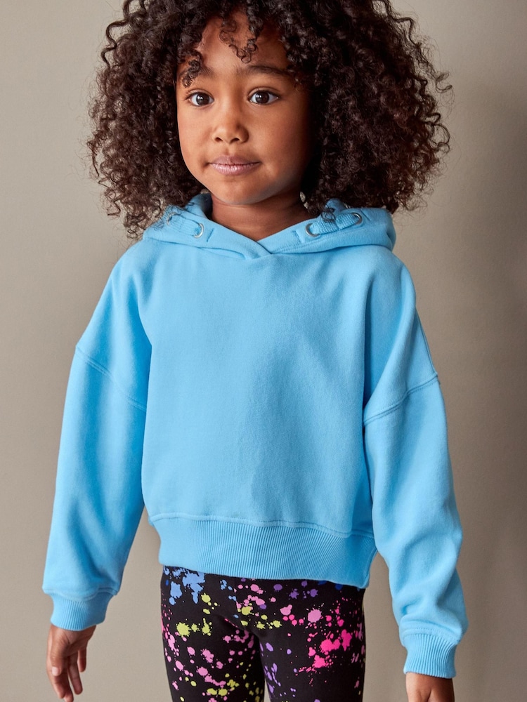 Blau - Kurzer Hoodie (3–16 J.) - Bild 1 von 7 Blau - Kurzer Hoodie (3–16 J.) - Bild 1 von 7