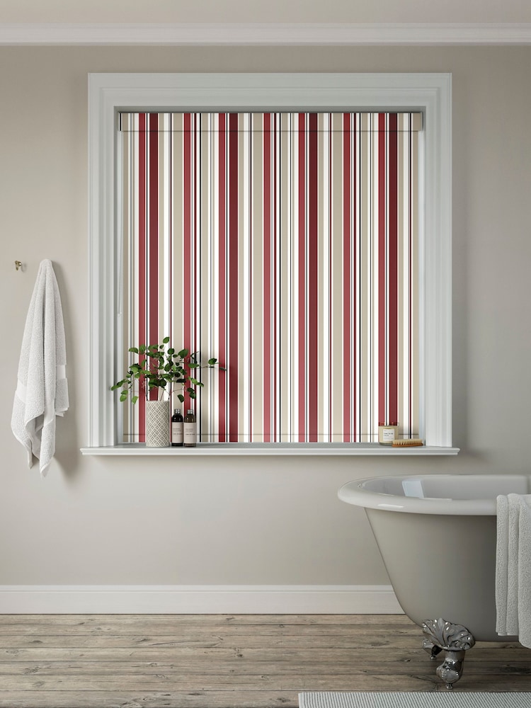 Red Chindi Made to Measure Roller Blind - Image 2 of 6
