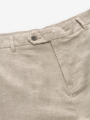 Stone Textured Linen Blend Trousers - Image 7 of 9