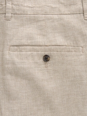 Stone Textured Linen Blend Trousers - Image 8 of 9