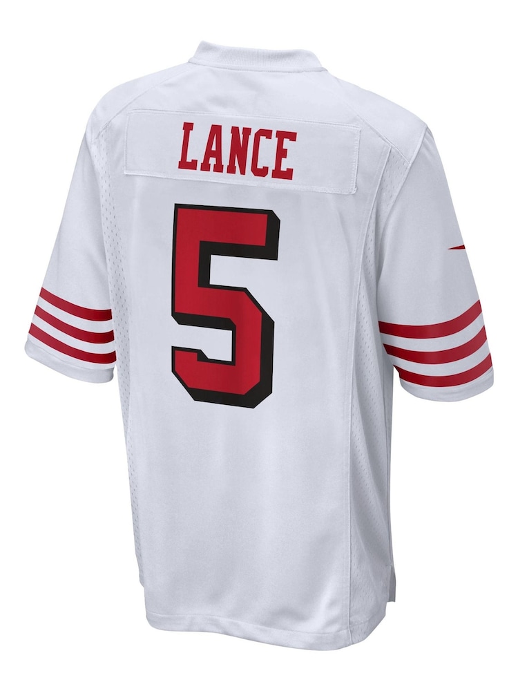 Nike White NFL San Francisco 49ers Secondary Alternate Jersey - Trey Lance - Image 3 of 3 Nike White NFL San Francisco 49ers Secondary Alternate Jersey - Trey Lance - Image 3 of 3