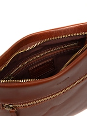 Conkca Brown 'Dove' Leather Cross-Body Bag - Image 6 of 6