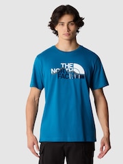 The North Face Mens Mountain Line kratek rokav; s kratkimi rokavi 100% bombažna majica - Slika 1 iz 5
