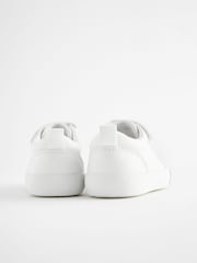 White Wide Fit (G) Touch Fastening Elastic Lace Trainers - Image 3 of 5