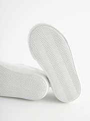 White Wide Fit (G) Touch Fastening Elastic Lace Trainers - Image 5 of 5