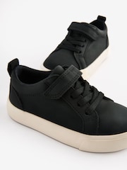 Black Wide Fit (G) Touch Fastening Elastic Lace Trainers - Image 3 of 5