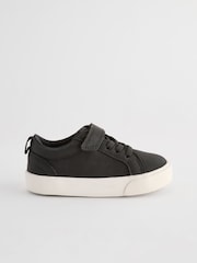 Black Standard Fit (F) Touch Fastening Elastic Lace Trainers - Image 2 of 7