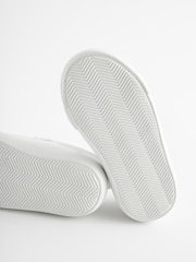 White Standard Fit (F) Touch Fastening Elastic Lace Trainers - Image 4 of 5