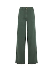 Long Tall Sally Green Cargo Wide Leg Trousers - Image 5 of 6