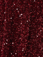 Threadbare Red Sequin Mini Swing Skirt - Image 5 of 5