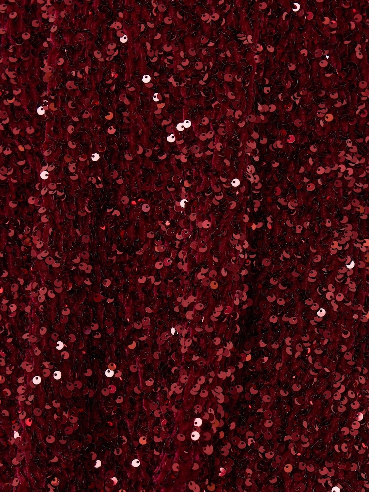 Threadbare Red Sequin Mini Swing Skirt - Image 5 of 5 Threadbare Red Sequin Mini Swing Skirt - Image 5 of 5