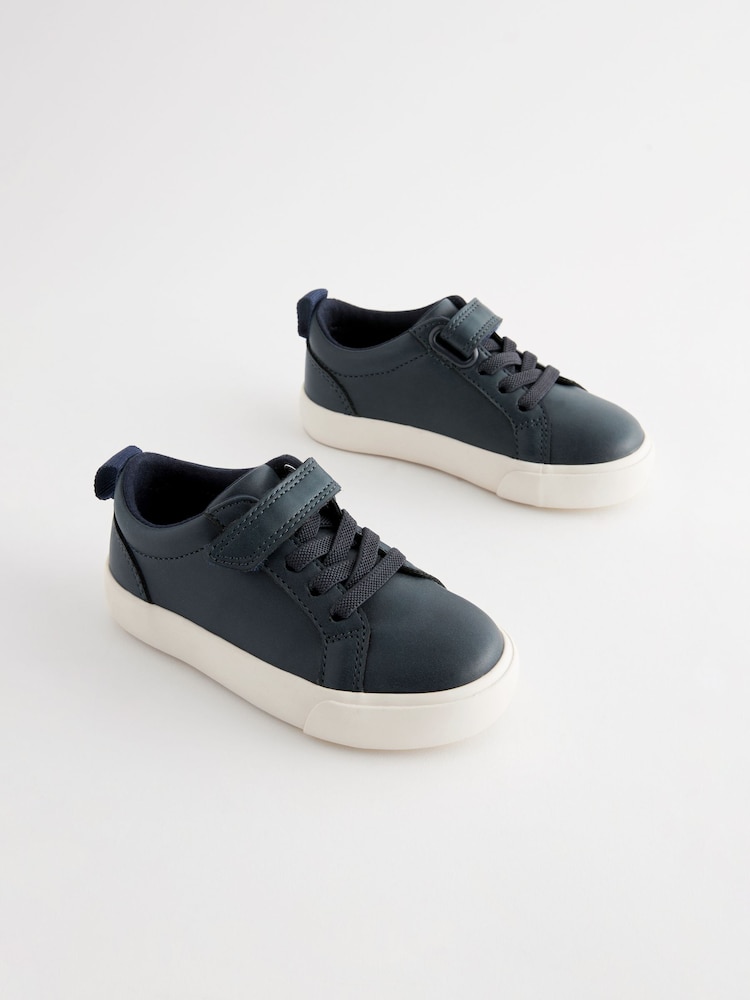 Navy Standard Fit (F) Touch Fastening Elastic Lace Trainers - Image 1 of 5