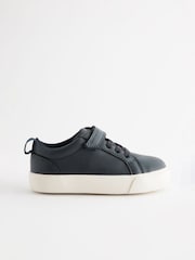 Navy Standard Fit (F) Touch Fastening Elastic Lace Trainers - Image 2 of 5
