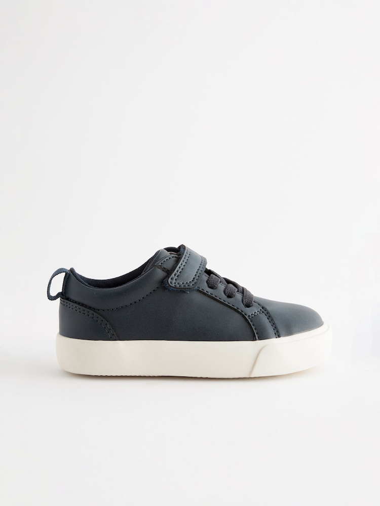 Navy Standard Fit (F) Touch Fastening Elastic Lace Trainers - Image 2 of 5