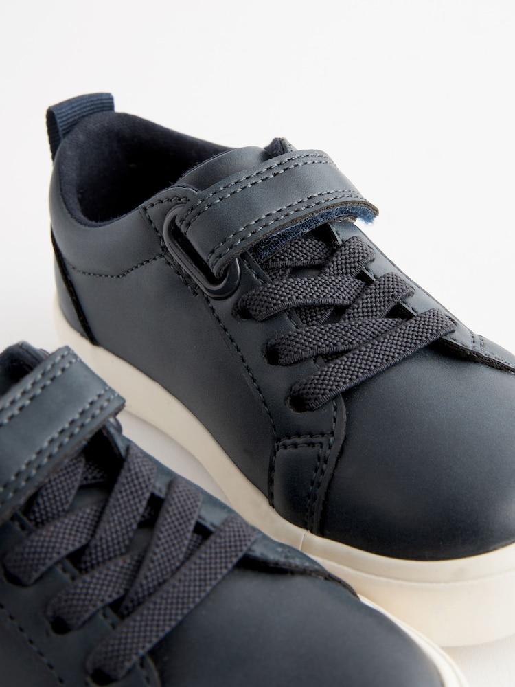 Navy Standard Fit (F) Touch Fastening Elastic Lace Trainers - Image 5 of 5