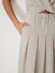 Hush Green Ivy Pleated Stripe Midi Skirt - Image 5 of 6