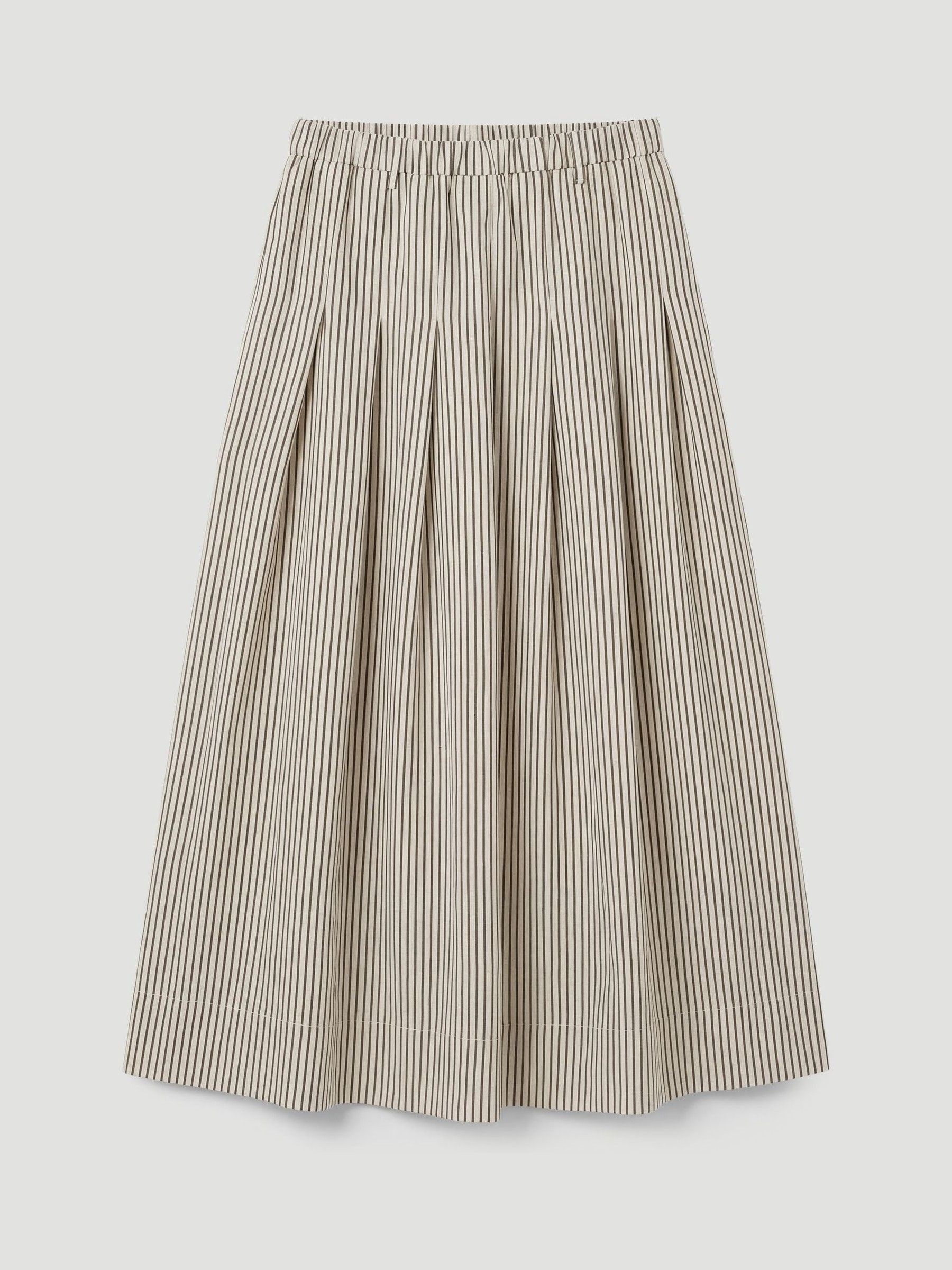 Buy Hush Green Stripe Ivy Pleated Midi Skirt from the Next UK