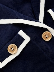 Boden Blue Phoebe Collared Knitted Jacket - Image 6 of 6