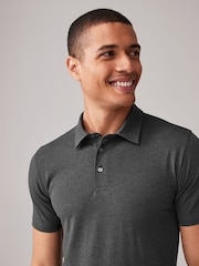 White/Grey/Black Muscle Fit Short Sleeve Jersey Polo Shirts 3 Pack - Image 2 of 9