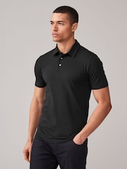 White/Grey/Black Muscle Fit Short Sleeve Jersey Polo Shirts 3 Pack - Image 5 of 9