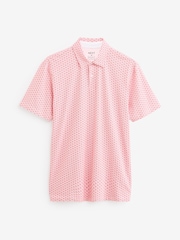 Blues/Green/White/Pink Print Regular Fit Regular Fit Short Sleeve Jersey Polo Shirts 5 Pack - Image 11 of 17