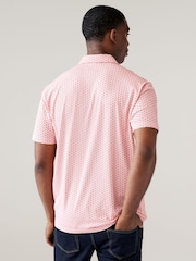 Blues/Green/White/Pink Print Regular Fit Regular Fit Short Sleeve Jersey Polo Shirts 5 Pack - Image 3 of 17
