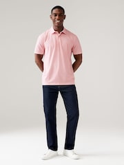 Blues/Green/White/Pink Print Regular Fit Regular Fit Short Sleeve Jersey Polo Shirts 5 Pack - Image 4 of 17
