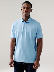 Blues/Green/White/Pink Print Regular Fit Regular Fit Short Sleeve Jersey Polo Shirts 5 Pack - Image 6 of 17