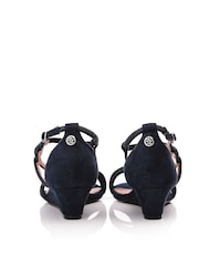 Moda In Pelle Yazmina Blue Assymetric Glitz Demi Wedge Sandals - Image 2 of 4