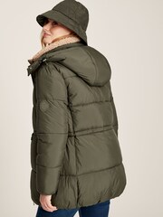 Joules Holsworth Dark Green Showerproof Padded Coat - Image 5 of 8