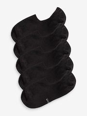Black 5 Pack Invisible Trainers Socks - Image 1 of 2