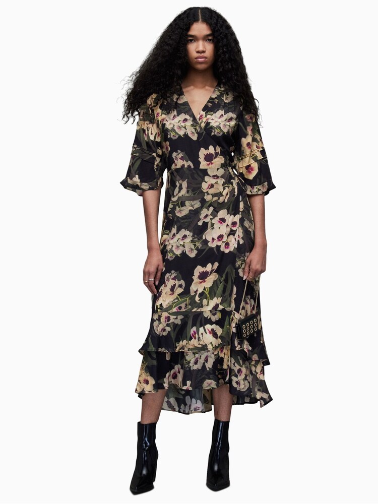 AllSaints Green Delana Francoise Dress - Image 1 of 7 AllSaints Green Delana Francoise Dress - Image 1 of 7