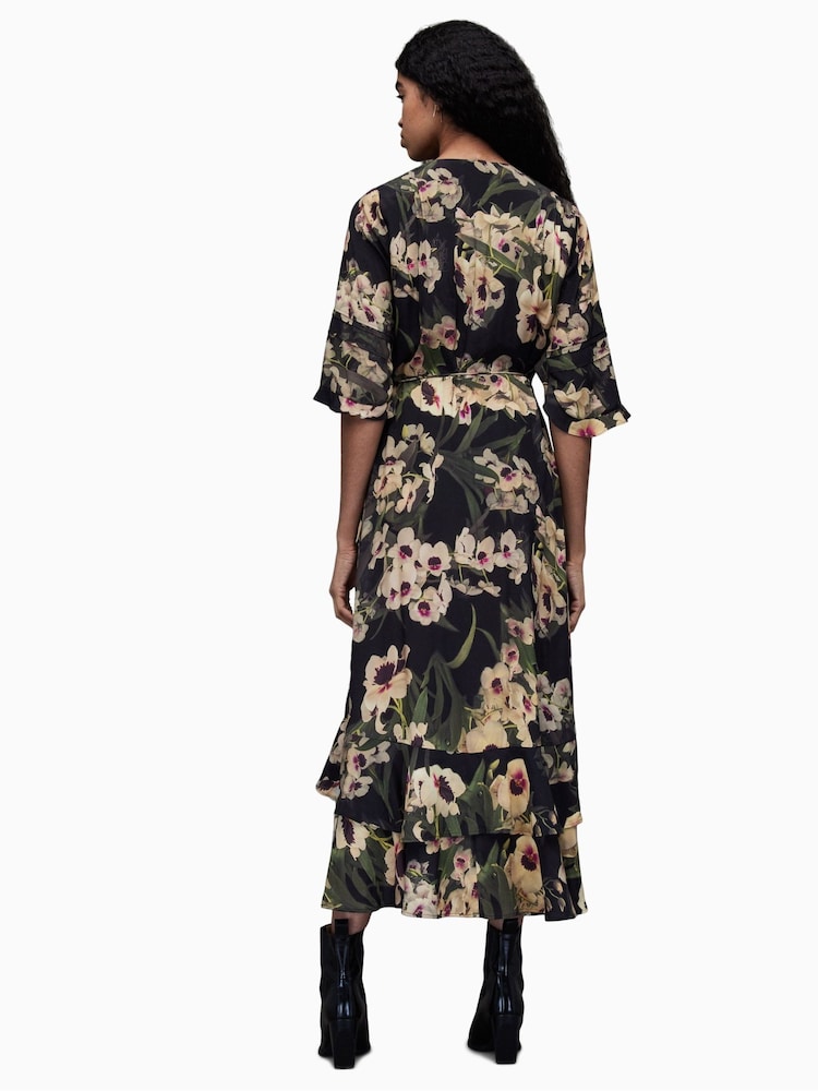 AllSaints Green Delana Francoise Dress - Image 2 of 7