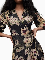 AllSaints Green Delana Francoise Dress - Image 6 of 7