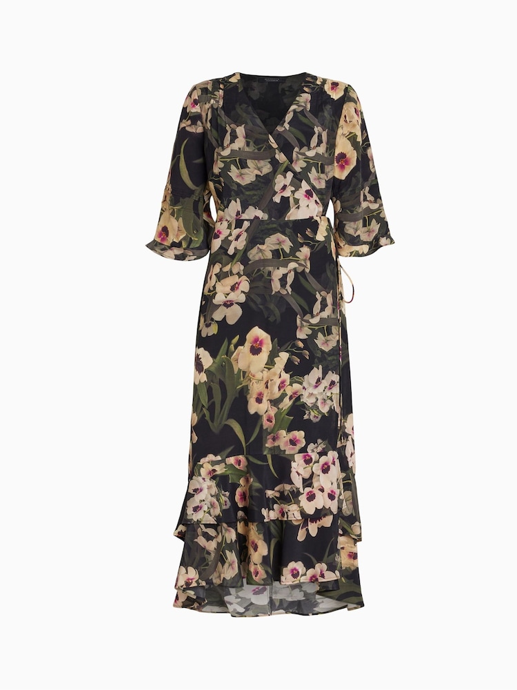 AllSaints Green Delana Francoise Dress - Image 7 of 7
