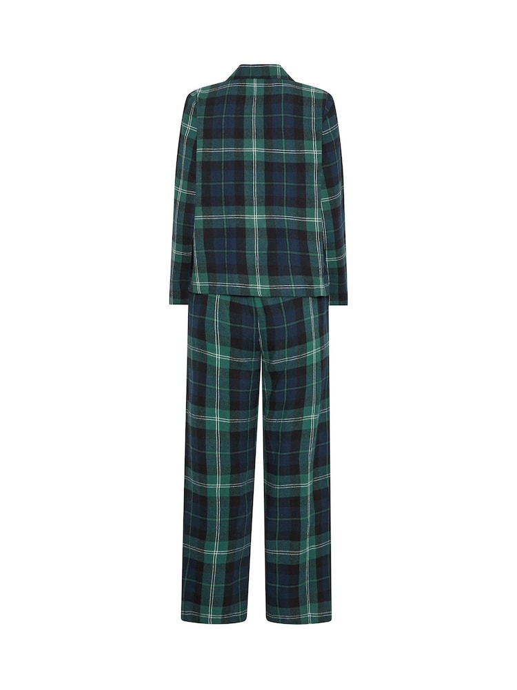 Vert - PixieGirl Petite Check Long Sleeve Cotton Pyjamas Set - Image 6 de 6 Vert - PixieGirl Petite Check Long Sleeve Cotton Pyjamas Set - Image 6 de 6