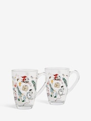 Green Christmas Gonk Glass Mugs Set of 2 - Image 3 of 3
