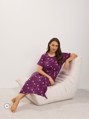 Yours Curve Animal Bow Print Soft Touch Nightdresses 2 Pack - Image 4 of 6