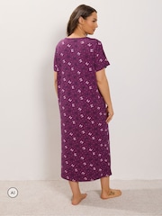 Yours Curve Animal Bow Print Soft Touch Nightdresses 2 Pack - Image 5 of 6