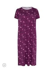 Yours Curve Animal Bow Print Soft Touch Nightdresses 2 Pack - Image 6 of 6