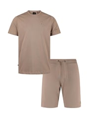 Luke 1977 Brown Traff Hardnut T-Shirt and Shorts Set - Image 3 of 5