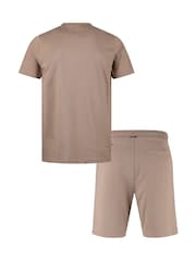 Luke 1977 Brown Traff Hardnut T-Shirt and Shorts Set - Image 4 of 5